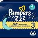 Pampers ZZZ Overnight Diapers, Size 3 (1628 lbs), 66 Count, Nighttime Protection Disposable Baby Diaper, Night Time Leak and Skin Protection