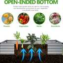 2PCS 7x3x1ft Galvanized Raised Garden Bed,Outdoor Planter Box Metal Patio Kit Planting Bed for Vegetables Flowers Herb,Silver