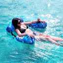 Inflatable Pool Float Chair - Pool Floats Adult Heavy Duty, Water Floating Lounge Chairs, Blow up Floaties Adults for Summer Fun Party Lake Beach