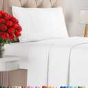 Twin Size 3 Piece Sheet Set - Comfy Breathable & Cooling Bed Sheets Set - Hotel Luxury Bedding for Women, Men, Kids, Teens, Boys & Girls - Deep Pockets, Ultra-Soft and Wrinkle Free - Oeko-Tex - White