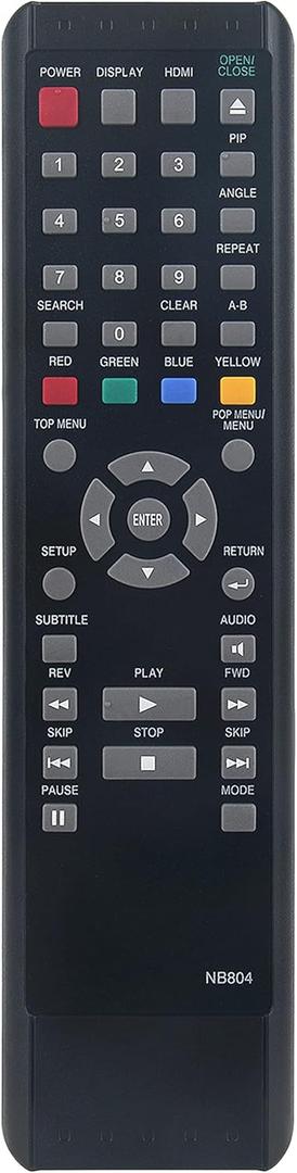 NB804 NB804UD Replaced Remote fit for Sylvania Blu-ray Disc DVD Player NB500SL9 NB501SL9 NB530SLX NB531SLX NB500MS9 NB500MG9 NB530SLXA NB531SLXA Sub Remote NB812UD NB813 NB813UD NB812