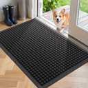Front Door Mat Outside Entrance, Heavy Duty Doormat, 29.5"x17"
Low Profile Indoor/Outdoor Dirt Trapper, Stain & Fade Resistant, Non-Slip Waterproof Rubber Backing, Easy Clean, Black