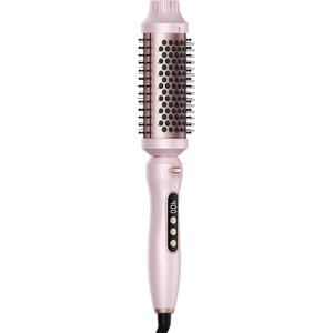 Thermal Brush, 1.7 Inch Heated Round Brush for Women, Dual Voltage Negative Ion Hot Brushes Styler for Blowout Look, Curling & Volumizing & Straightener for Dry Hair (Pink)