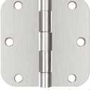 6 Pack Nickel Door Hinges Brushed Nickel 3 1/2 Interior Door Hinges Satin Nickel 3.5 Inch with 5/8 Radius Corners 3 "x 3 " Silver Hardware Controls JIW Garage Factory