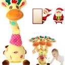 Dancing Talking Giraffe Toy,Musical Giraffe Toy  Sings,Dances & Repeats What You Say,Adjustable Volume Dancing Giraffe Light Up Toys