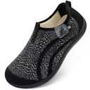 LeIsfIt Mens Slippers Wide House Shoes Adjustable Diabetic Slippers Warm Soft House Slipper for Swollen Edema Feet Indoor Outdoor Warm Shoes BlackPattern Size 8.5