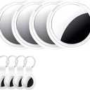 Tracker Tags-4 Pack [Apple MFi Certified] Air Pair with Apple Find My(iOS Only) Smart Bluetooth Tracking Tags Key Finder Item Locator Waterproof Worldwide Tracker for Pets Wallet Backpack Dogs Luggage (White)