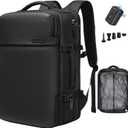 Vacuum Travel Backpack, 70L Expandable Air Vacuum Backpack for Travel, Vacpack Travel Vacuum Bags with Pump, TSA Lock, USB Charging Port, Waterproof