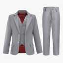 YuanLu Suits for Boys Ring Bearer Outfit Formal Vest and Pants Suit for Boy Wedding Suits Set 7 years