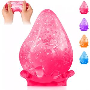 Dream Squishy Drop Stress Ball,Water Drop Fidget Stress Ball,Malt Sugar Balls Sensory for Relief Anxiety,, Or Rewards (Pink)