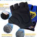 Kids Bike Gloves for Balanced Bike Mountain Bicycle Biking I Breathable Fingerless Toddler Kids Cycling Gloves with Extra Protective Cushions I CPSIA Certified Riding Gloves for Girl Boy Child Youth (Size: Small (2-4 years) Blue)