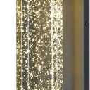 HWH INVESTMENT Dusk to Dawn Sensor Outdoor Wall Lamp, Modern LED Exterior Wall Sconce Lantern, Black Finish with Crystal Bubble Glass, 5HW9-B-P BK (1 Pack)