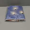 Christmas Village Backdrop 10x8ft Cartoon Boots Backdrop Xmas Tree Snow Scene Photography Background Baby Shower Christmas Party Banner Decor Photo Booth Props (Green)