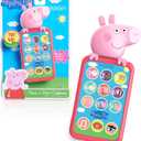 Peppa Pig Have a Chat Cell Phone, Toy Phone with Realistic Sounds and Light Up Buttons, Kids Toys for Ages 3 Up by Just Play