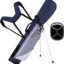 Lightweight Golf Stand Bag, 4-Way Full-Length Dividers, Holds Up to 10 Clubs, 3.7 lbs Golf Bag with Dual Straps & Stand for Driving Range, Par 3, and Standard Courses
