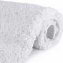 Bathroom Rugs Microfiber Plush Bath Mat Machine Washable, Slip Resistance Rubber and Absorbency Bath Rugs for Bathroom Floor, Door and Sink, Rectangular Floor Mat,White,32"x 20"