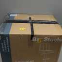 Sweetcrispy Bar Stools Set of 4, Armless PU Leather Adjustable Swivel Barstools, Hydraulic Kitchen Counter Height Thickened Seat Cushion Square Island Countertop Chairs with Back - Modern Black