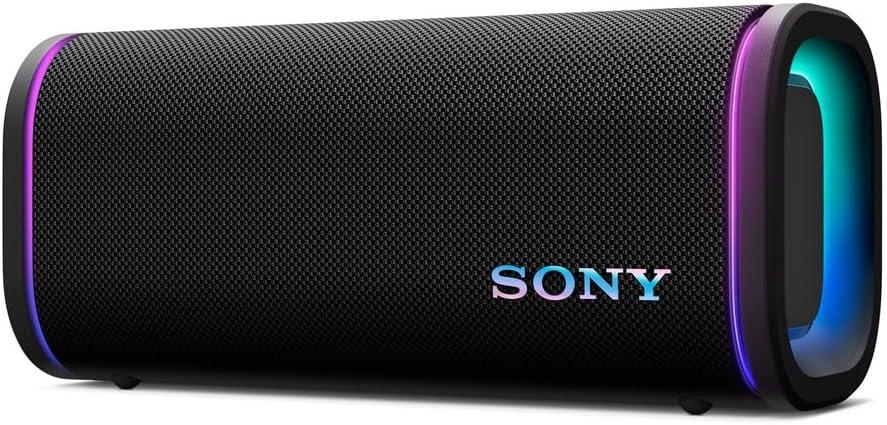 Sony ULT Field 5 Wireless Portable Bluetooth Speaker, IP67 Waterproof, Dustproof, and Rustproof with Enhanced Bass, 25 Hour Battery, 360 Party Light, and Shoulder Strap (SRSULT50B), Black