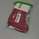 Christmas Stocking with 26 Letter, Initial Embroidered Mini Cute Christmas Stockings Cotton Cord with White Super Soft Plush Cuffs Christmas Decorations, 5.5 * 7.1 in (I)