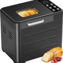 NEWBULIG Bread Maker Machine 2 LB, Automatic Breadmaker Compact
20-in-1 Bread Making Menu, Stainless Steel, Nonstick Ceramic Pan, 3 Crust Colors & Sizes, 600W Powerful Baking, 12-Hour Delay