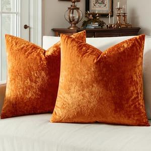 Amazon.com: MIULEE Velvet Throw Pillow Covers Set of 2, Soft Neutral Decorative Pillow Cases with Luxurious Textured Vintage Cushion Covers for Home Decor Couch Sofa Bed,Burnt Orange 18x18 inch : Home & Kitchen