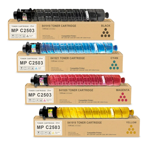 4 Pack MP C2003 MP C2503 Toner Cartridge : Compatible MP C2504 841918 841919 841920 841921 Replacement for Ricoh MP C2004ex MP C2004 MP C2504ex MP C2011 MP C2503H Printer (Black,Cyan,Magenta,Yellow)
