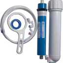 Huining Reverse Osmosis Membrane RO Membrane Housing Kit with 1/4 Quick Connector,Check valve,Water Pipe,Wrench Whole Set for Residential Household Hospital Water Filtration System (75GPD)