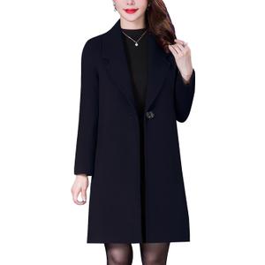 Aprsfn Women's Winter Wool Coats Long Sleeve One Buttoned Pea Coats Notched Lapel Jackets Mid-Length Windproof Overcoat (X-Large, Dark Blue) Aprsfn Women's Winter Wool Coats Long Sleeve One Buttoned Pea Coats Notched Lapel Jackets Mid-Length Windproof Overcoat (X-Large, Dark Blue)