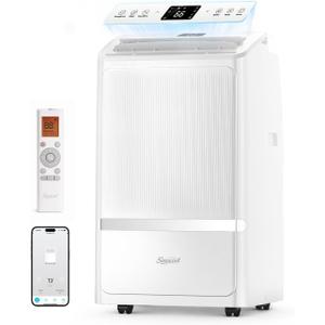 Portable Air Conditioners, 16000 BTU Cooling for 800 Sq ft, 5-in-1 with Drainage-Free Cooling, Fan, Dehumidifier, Sleep Mode, APP & Remote Control, Quiet 40 dB, Window Installation Kit