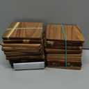 26 Pieces Unfinished Wood Coasters, 4 Inch Square Acacia Wooden Coasters for Crafts with Non-Slip Silicon Dots for DIY Stained Painting Wood Engraving Home Decoration