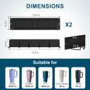 Magnetic Stanley Cup Holder with 6 Hook Rack, Tumbler Organizer for Fridge, Water Bottle Organizer for Stanley 30&40 oz, Stanley Cup Accessories for Kitchen Cabinet, 3 Pack Black