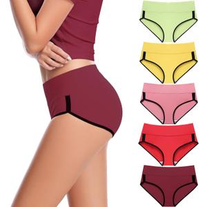 CAILECOTTON Women's Underwear Cotton Briefs for Women Plus Size Panties for Women Pack 2/5 (X-Large)