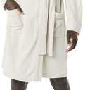 Amazon Essentials Women's Lightweight Waffle Mid-Length Robe, Beige, X-Small