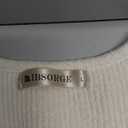 Women's V Neck Lace Long Sleeve Sweater Pearl Beaded Rib Knit Top, Large