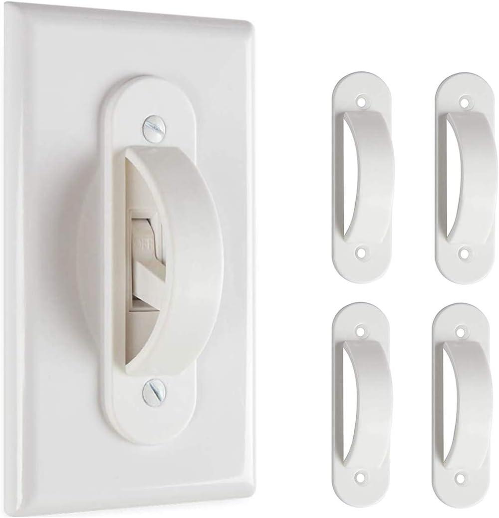 Wall Switch Guards Plate Covers Child Safety Security Home Decor (4 Pack), White - Keeps Light ON Or Off Protects Your Lights or Circuits from Accidentally Being Turned on or Off