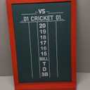 Dart Scoreboard for Cricket and 01 Darts Games Darts Holder Wall Mount Wood Dartboard Accessories (Walnut Wood Trim)
