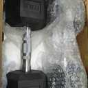 Hex Dumbbells Rubber Coated Cast Iron Hex Black Dumbbell Free Weights for Exercises 17.5 Lbs Pair