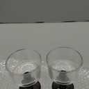Set of 2 Vintage Embossed Footed Glass Dessert Bowls  Elegant and Durable Serveware for Ice Cream, Trifle, Salad, Candy, and Cake, Perfect for Home, Parties, and Weddings (Black)