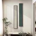 Long Narrow Framed Neutral Abstract Vertical Wall Art Set, 2 Piece Modern Canvas Prints Paintings Artwork for Walls, Beige Green Minimalist Pictures for Hallway Entryway Living Room Bedroom Wall Decor