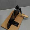 Upgraded Manual Bread Slicer for Homemade Sourdough Bread Adjustable Thickness& Evenly Slicing, Metal Guide, Hand Crank Bread Slicer with Scale Line & Suction Base,Sharp Stainless Steel Blade (Black)