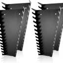 ALOANES 52-Slot Metal Wrench Organizer, Heavy Duty Tool Tray for Tool Box, Fit SAE & Metric Wrench Storage, 4 Pack Wrenches Holders(Black)