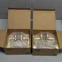 EHOMEWARE Door Handles Interior, 2 Pack Brass Door Knobs, Keyless Privacy Door Knob, Bedroom Door Lock, Bathroom Door Handle, Gold Door Knob, Wave Door Lever for Left/Right Handed Doors