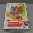 2-in-1 Rolling Ball & Car Ramp Race Track for Toddlers, Hammer Ball Drop Toy for Boys & Girls, Interactive Playset w/Sensor Lights - Montessori STEM Learning Toys for Kids 1-5+ Year Old (Blue + Red + Orange + Green)