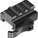 Picatinny Riser Mount, Low Profile Rail Riser Mounts Adaptor with QD Lever Lock Quick Release & 3 Slots Picatinny Rails for Scope Rings Optics Sights, 1/2" H x 1.57''L