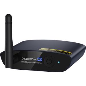 1Mii HiFi Bluetooth 5.3 Music Receiver for Home Stereo with LDAC, Bluetooth Audio Adapter with Audiophile DAC aptX HD, RCA Optical Output for AV Receiver or Stereo Amplifier - DS200Pro Blue
