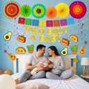 22Pcs Taco Bout a Baby Decorations Banners Paper Fans Hanging Swirls Mexican Fiesta Cinco De Mayo Birthday Baby Shower Party Decor Supplies