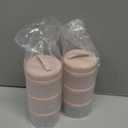 Termichy Stackable Formula Dispenser Portable Milk Powder Container, 2 Pack, Light Pink