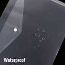 40pcs Clear Plastic Envelopes Folder, Poly Waterproof File Folder with Button Closure, US Letter A4 Size