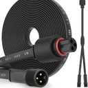 Permanent Outdoor Lights Pro Extension Lead Waterproof Cord,Waterproof Extension Cable 3Pin,IP68 Extension Cable for Go-vee H706A/H706B/H706C (7FT Extension)