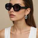 Retro Oval Sunglasses for Women Men - Vintage Y2K Trendy Designer Sunglasses